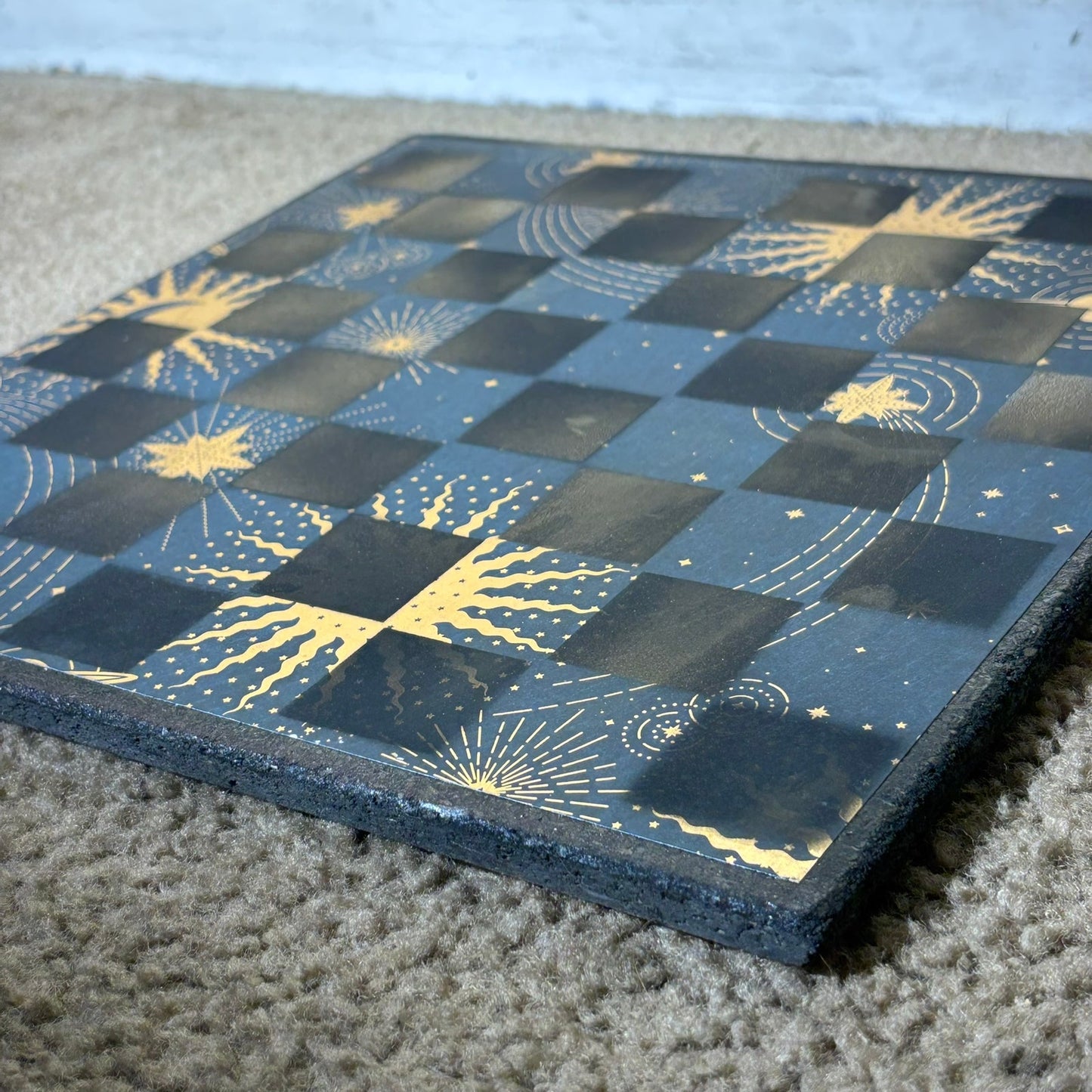Sunset Vintage Blue - Scrapbook Chess Board