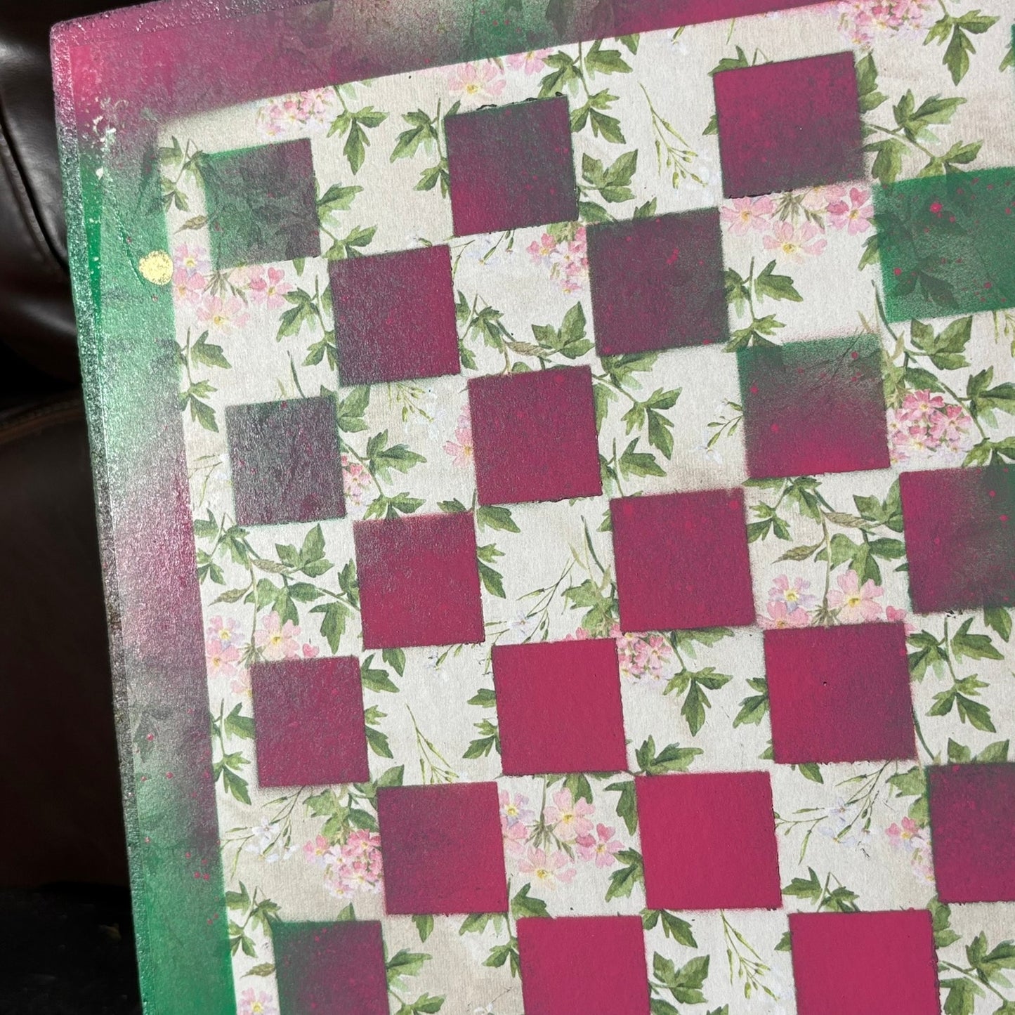 Gummy Pink - Scrapbook Chess Board