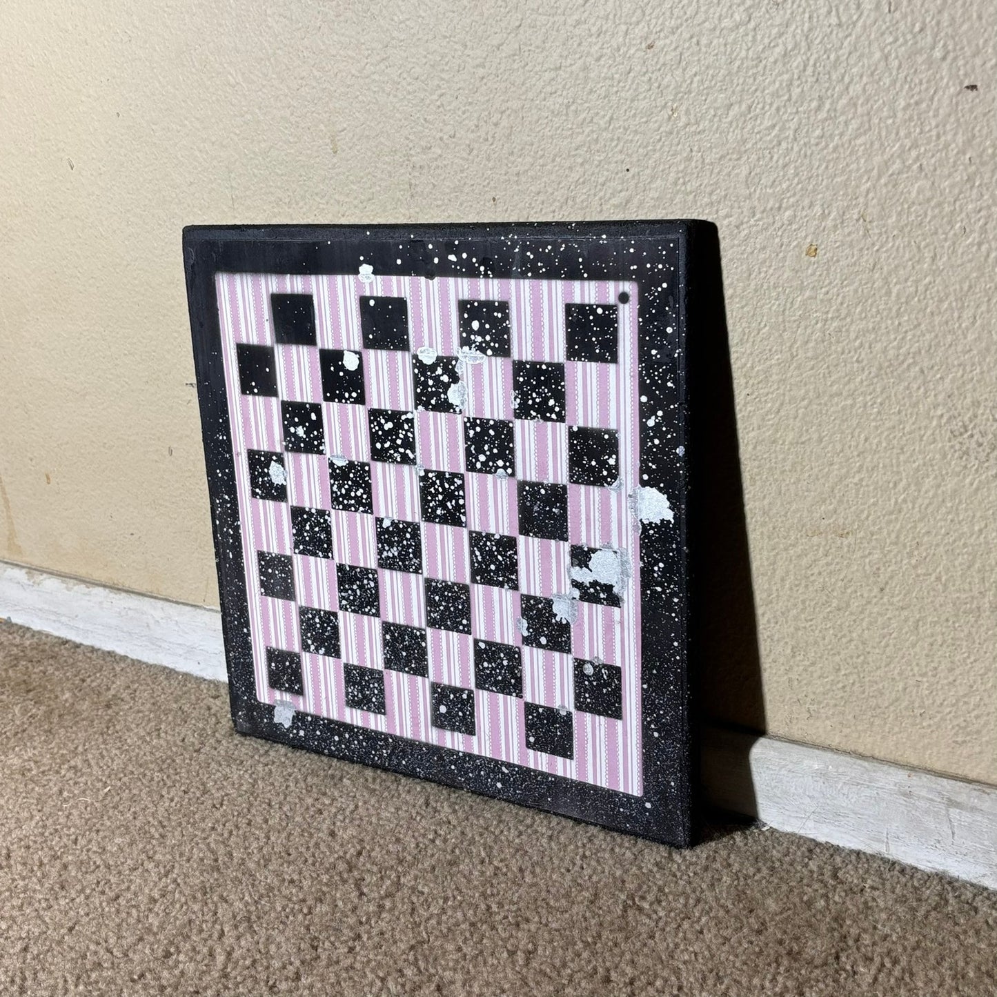 Simple Pink - Scrapbook Chess Board