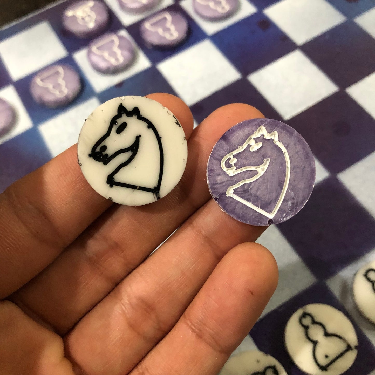 Dark Purple - Painted Chess Set