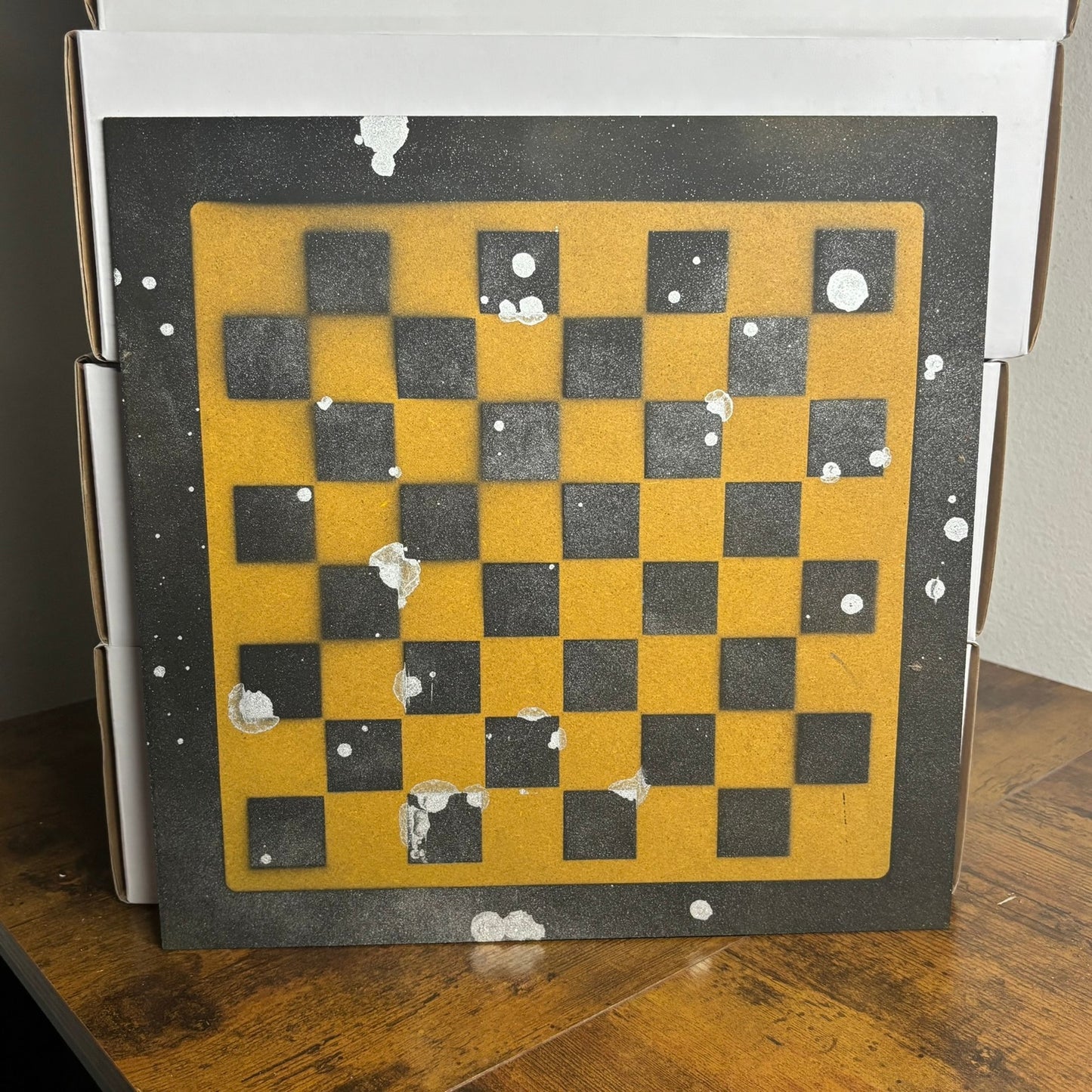 Chinese Chrome Yellow - Painted Chess Board