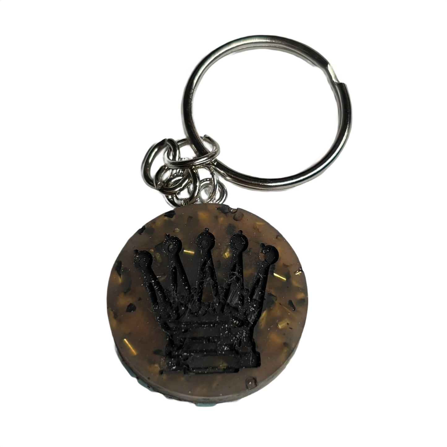 Dark Amber Queen - Handmade Resin Keychain
