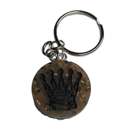 Dark Amber Queen - Handmade Resin Keychain