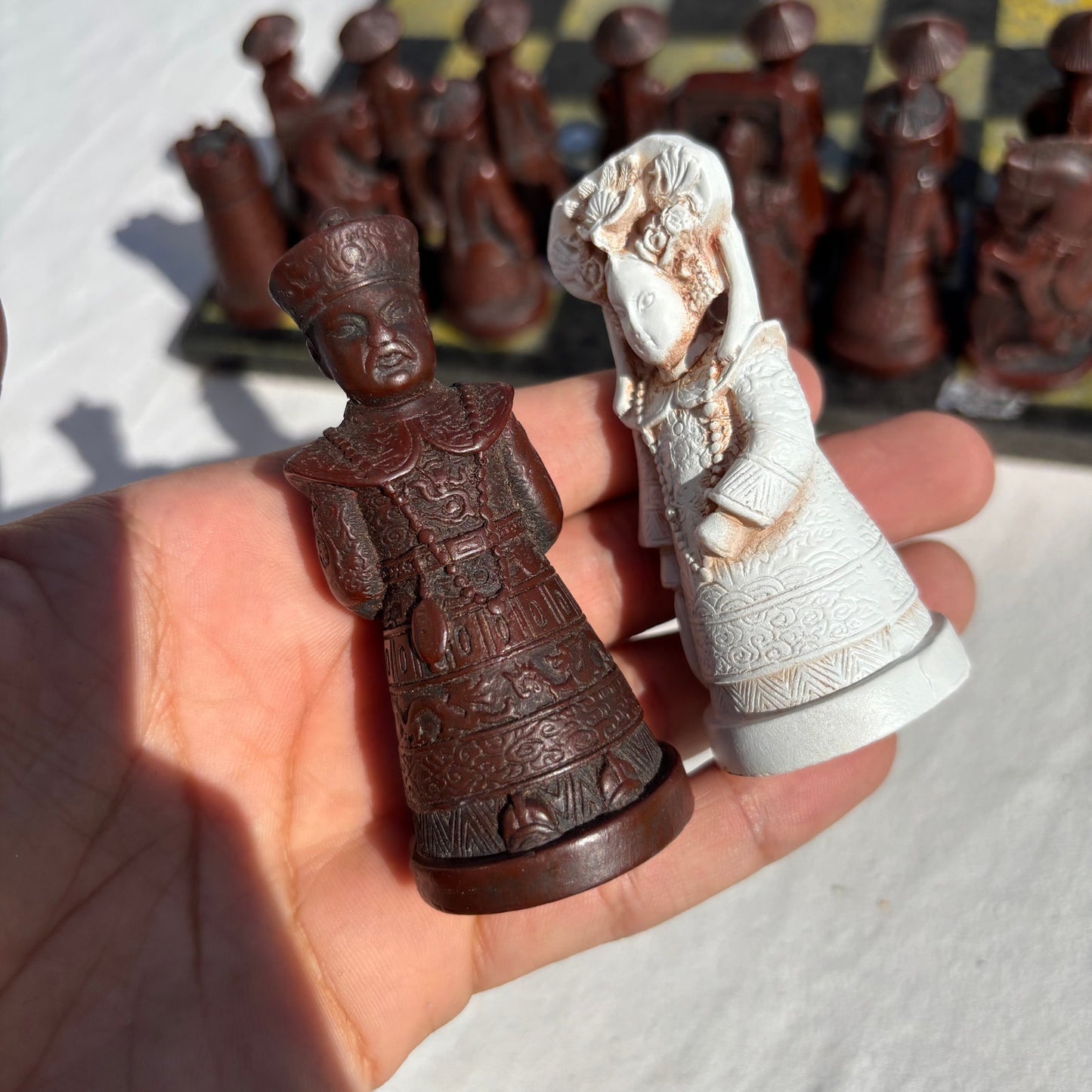 Yellow & Black Stealth - Chinese Edition Chess Set