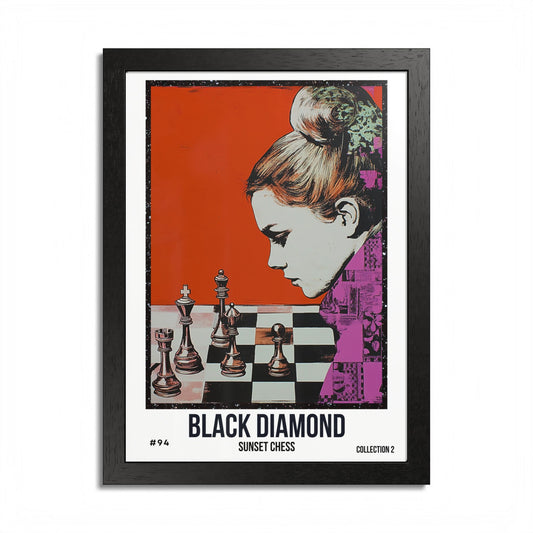 Black Diamond - Collection 2 Card #94 - Sunset Card Poster Framed 12"x16"