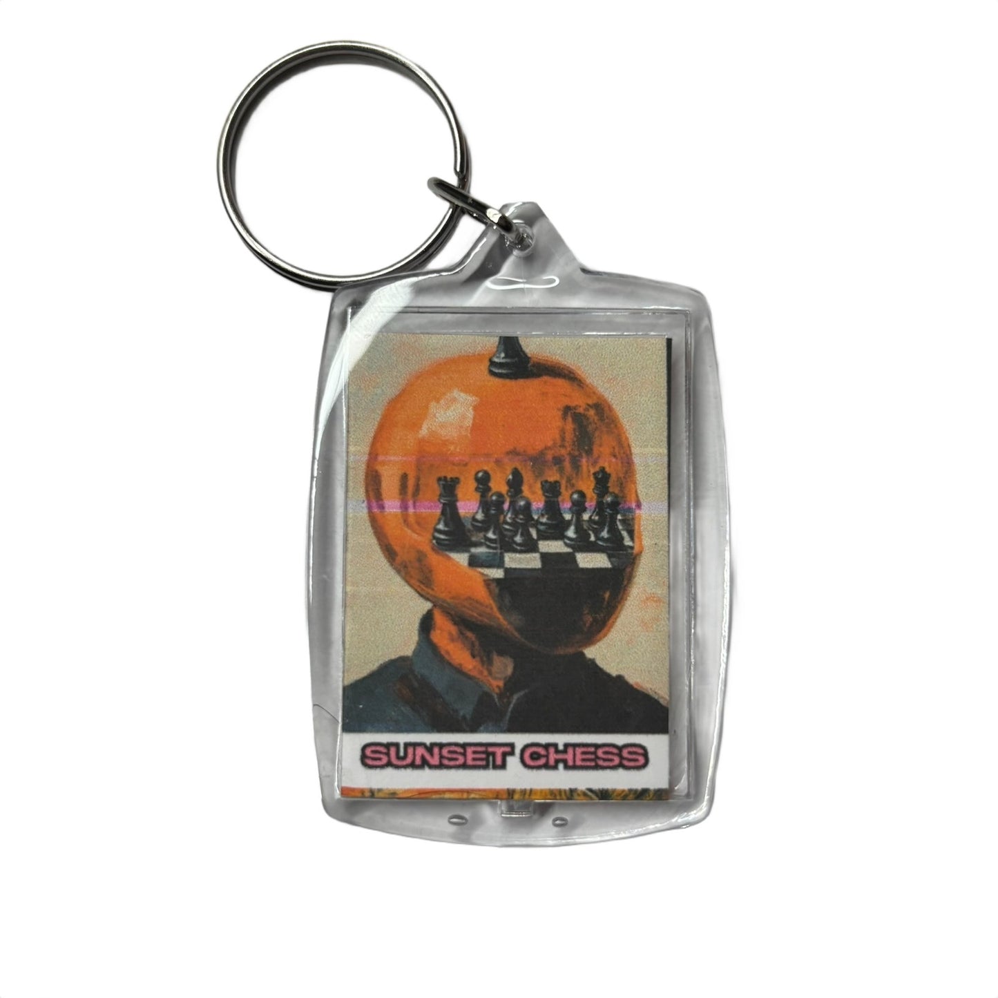 Orange Head - Chess  Photo Keychain