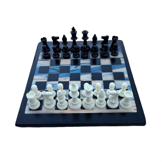 Marble Swirl - Scrapbook Chess Set