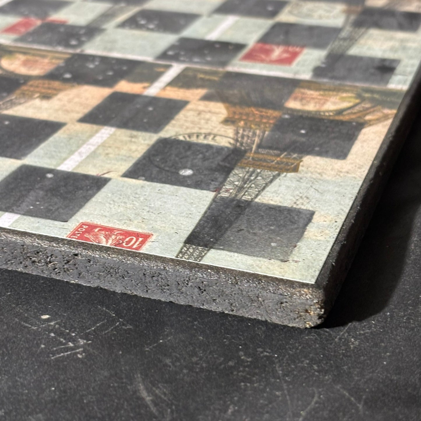 Vintage Tower - Scrapbook Chess Board