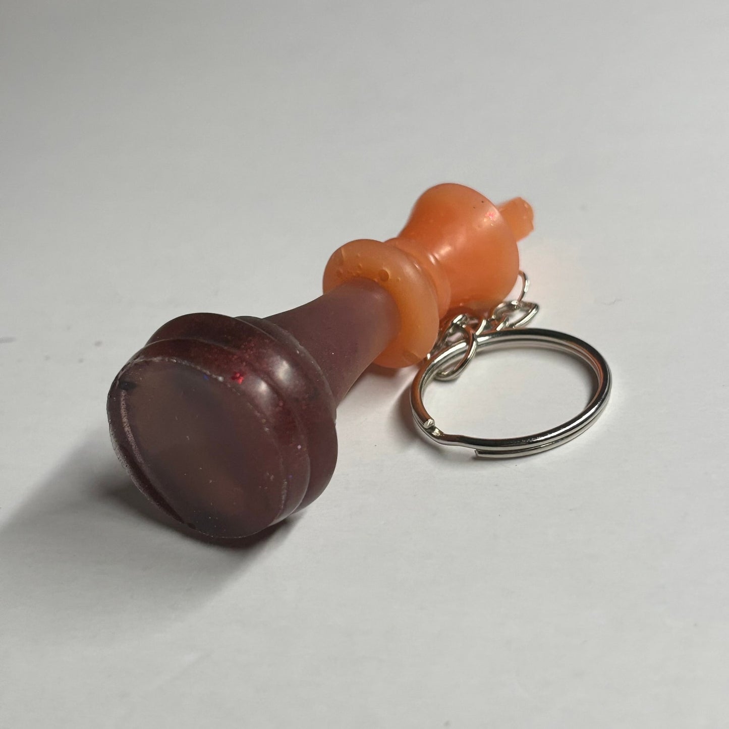Orange/Brown King - Handmade Resin Keychain