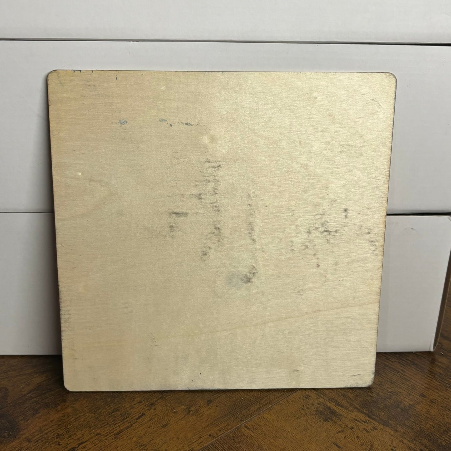 Yellow & White - Painted Thin Wooden Chess Board