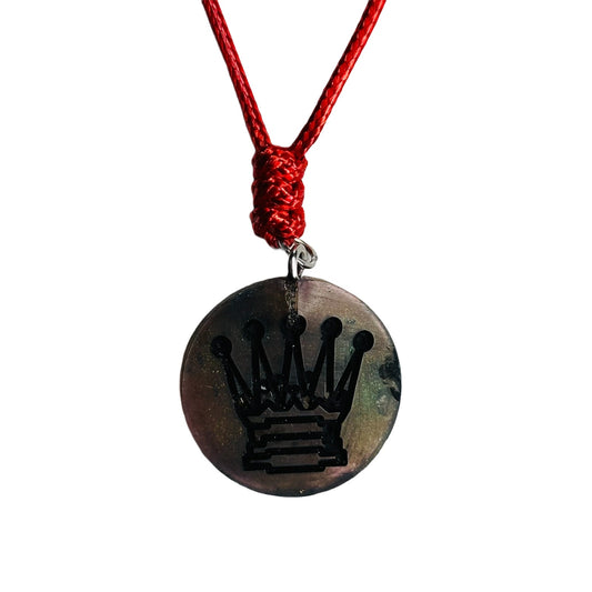 The Dark Queen - Handmade Resin Chess Necklace