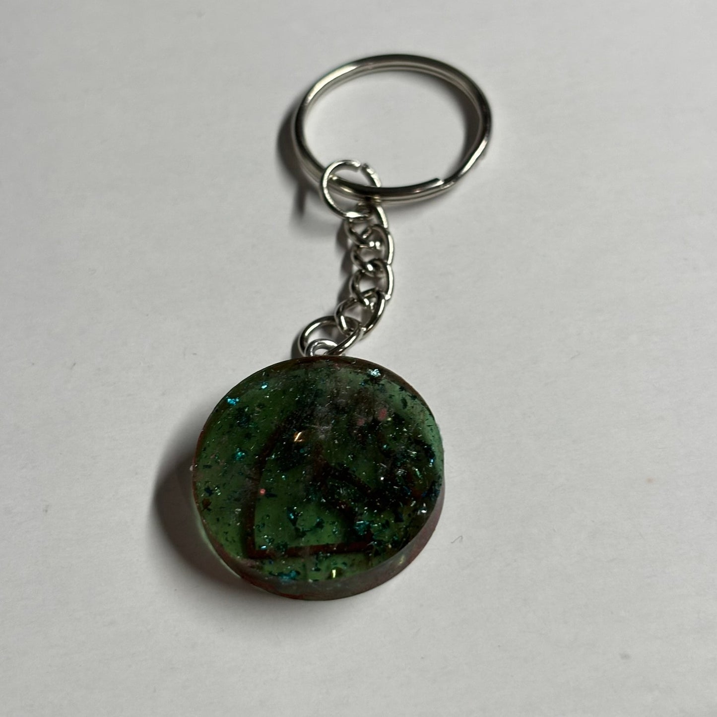 Green Red Knight - Handmade Resin Keychain