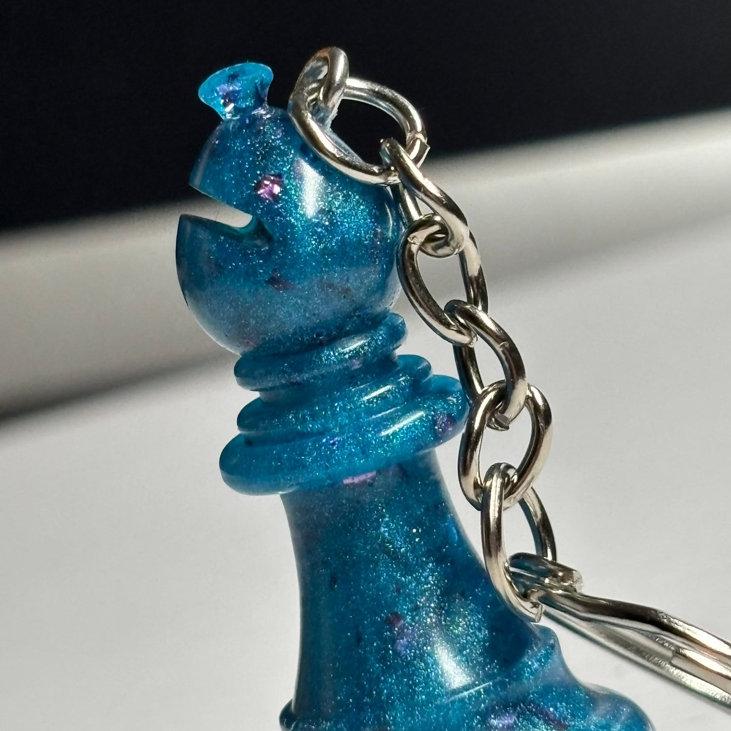 Blue Bishop - Handmade Resin Keychain