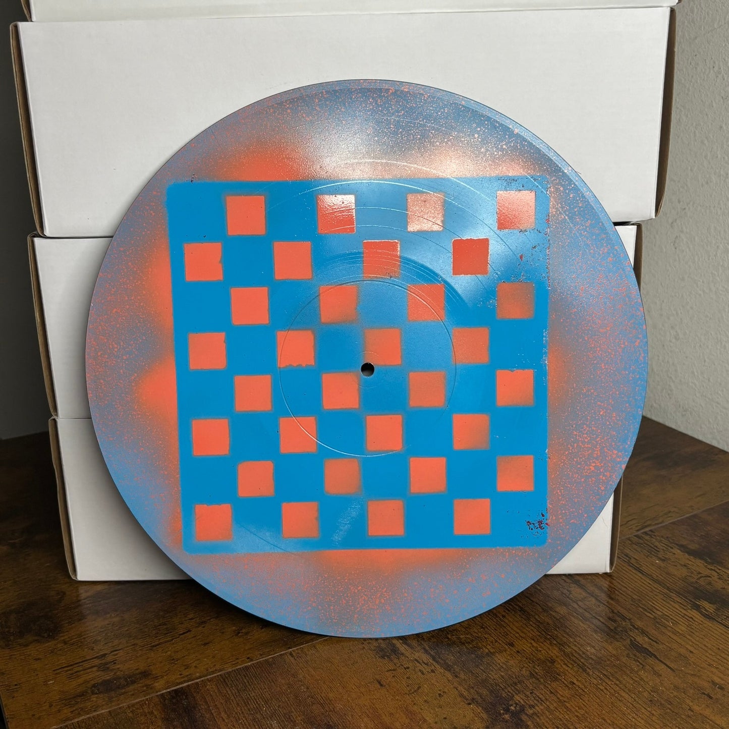 Miami Orange & Blue - Vinyl Chess Board
