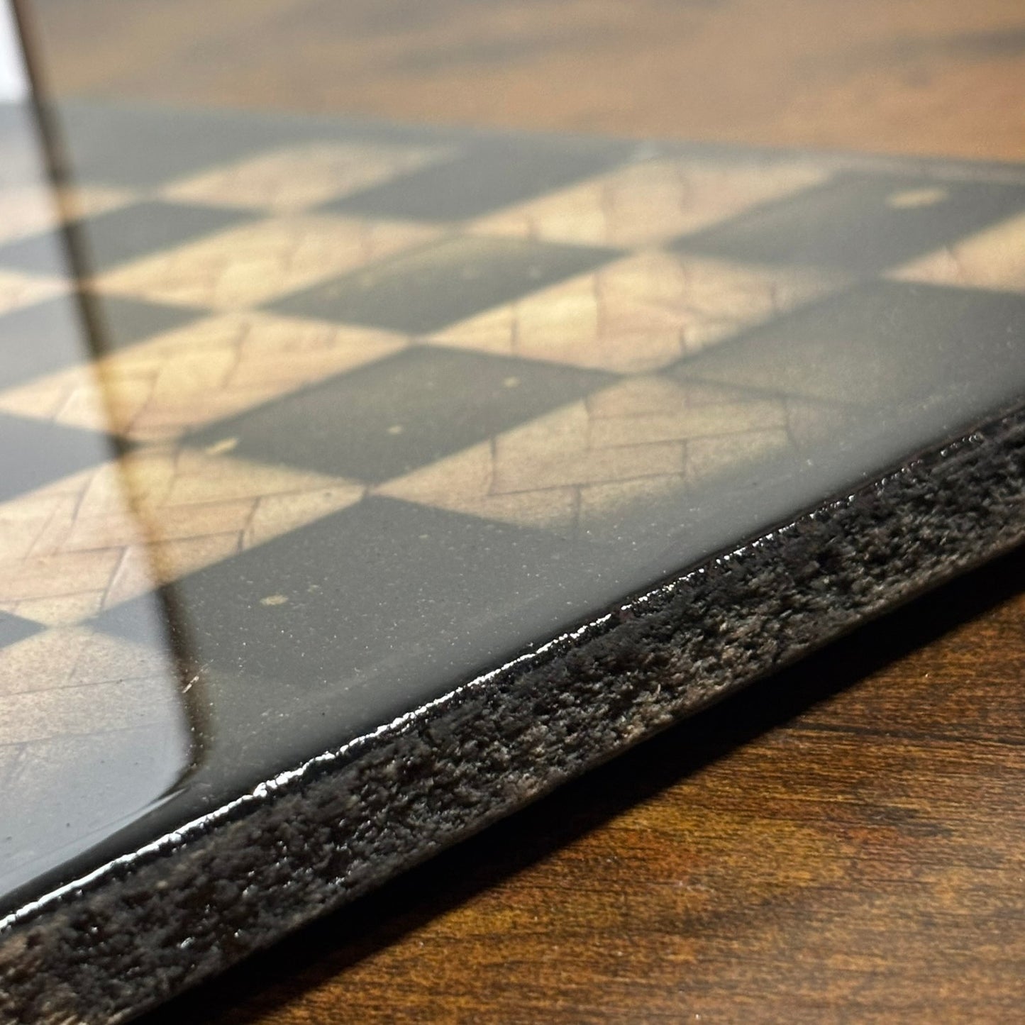 Vintage Basket - Resin Coated Chess Board