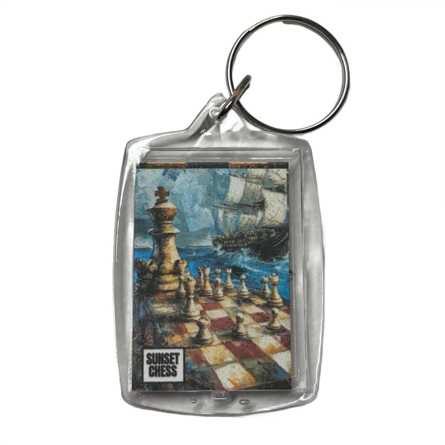 Boat Side - Chess  Photo Keychain