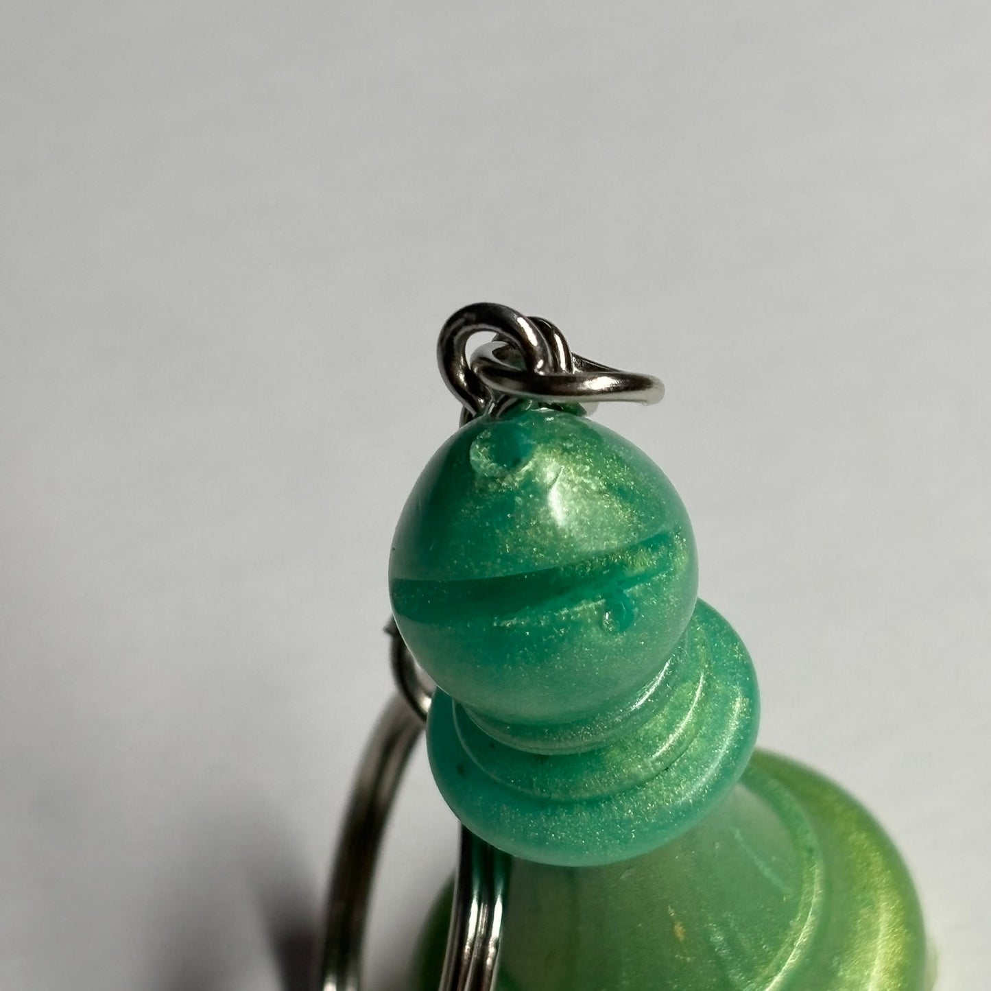 Smoosh Green Bishop - Handmade Resin Keychain