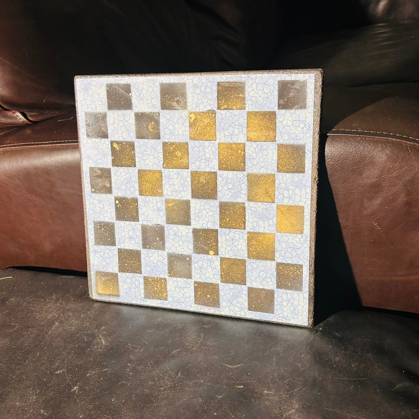 Golden Black & Blue - Scrapbook Chess Board