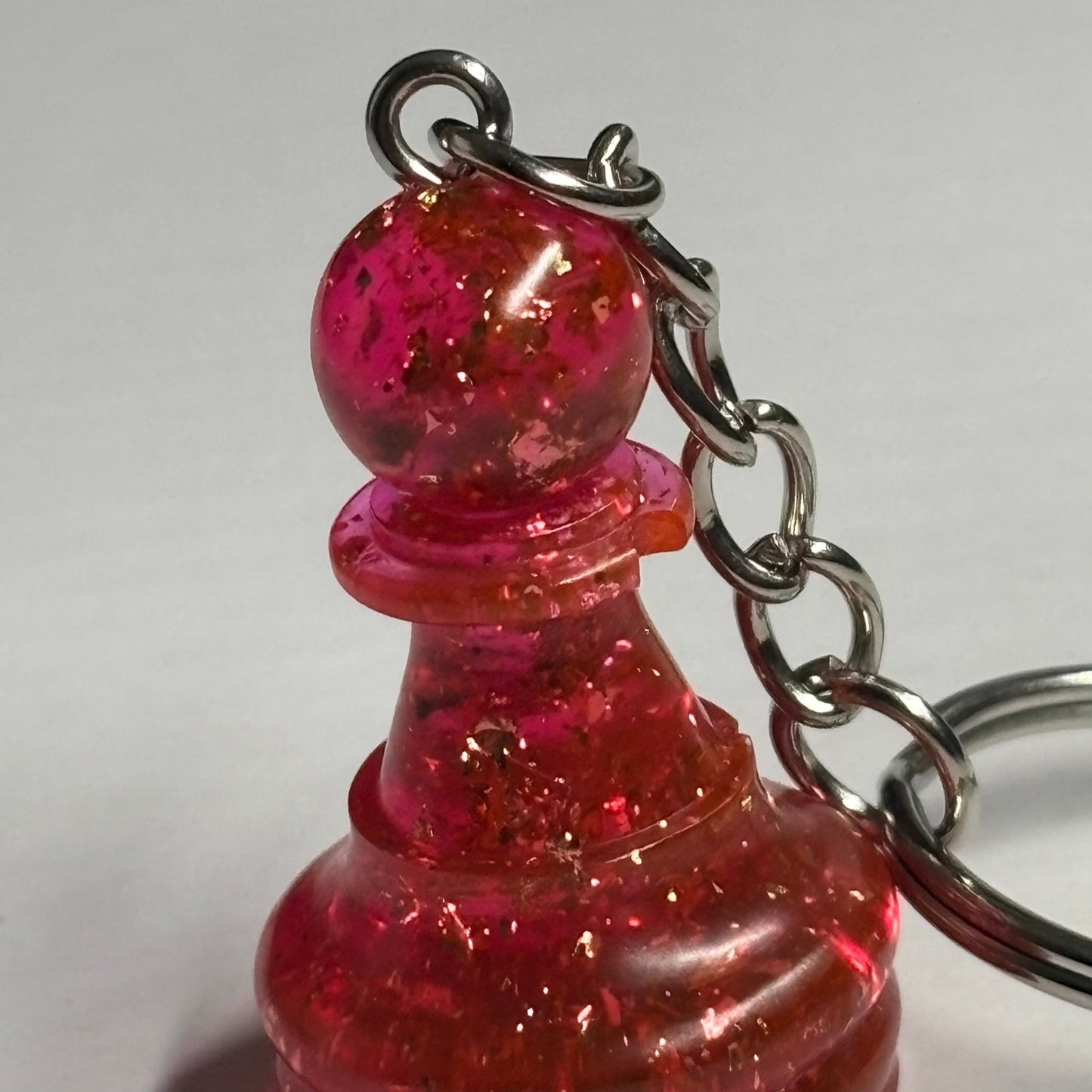 Crystal Red Pawn - Handmade Resin Keychain