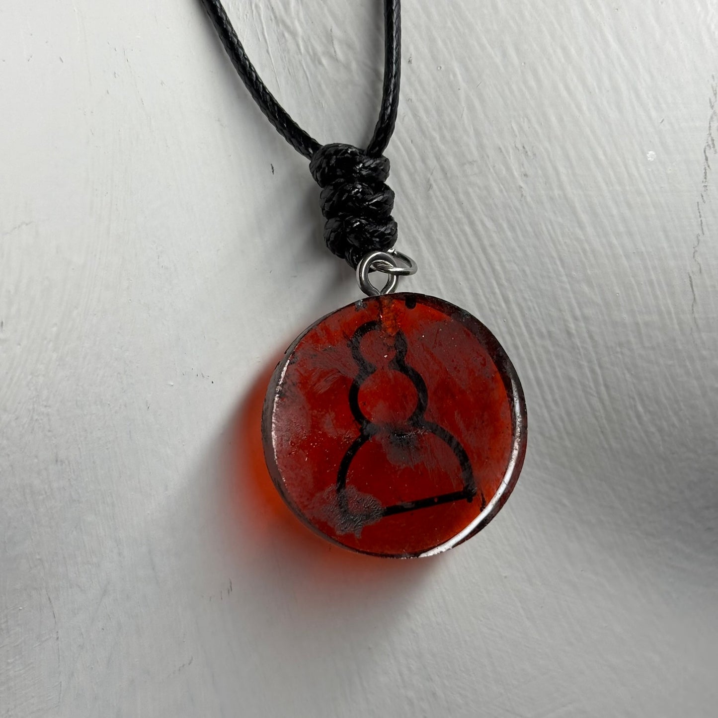 Dark Red Pawn - Handmade Resin Chess Necklace