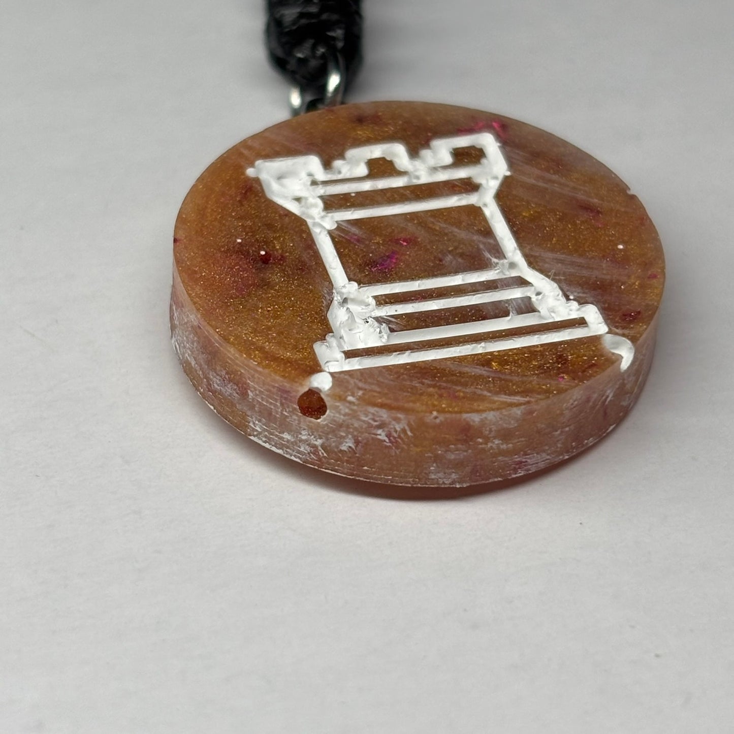 Royal Rook - Handmade Resin Chess Necklace
