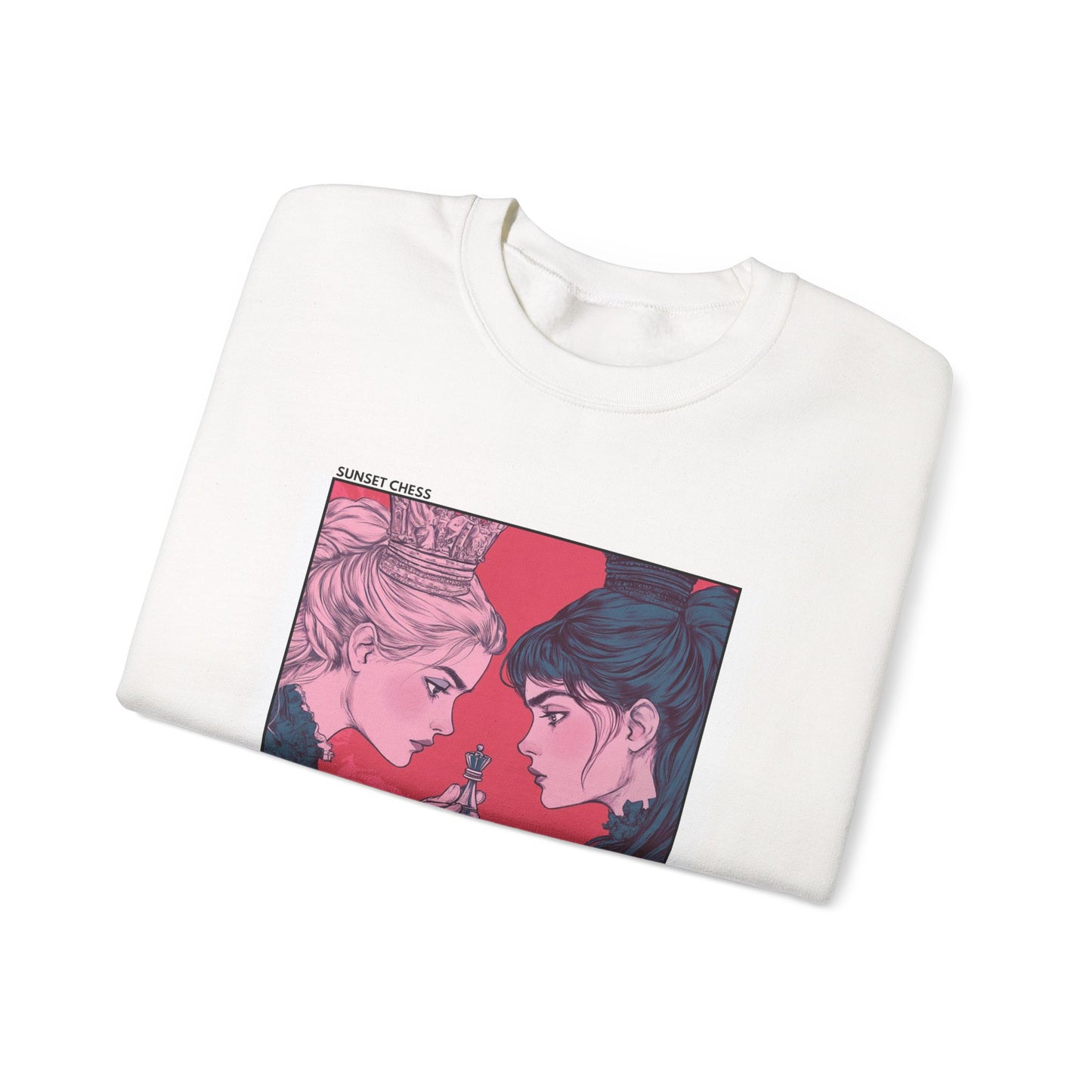 The Queen' Duel* hehe...  White Chess Crewneck Sweater