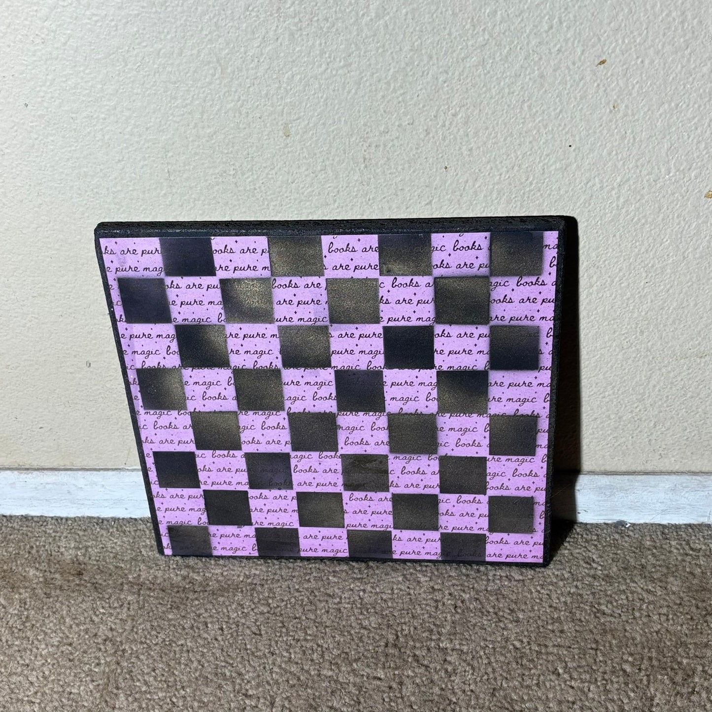 Purple Glimmer - Scrapbook Chess Board