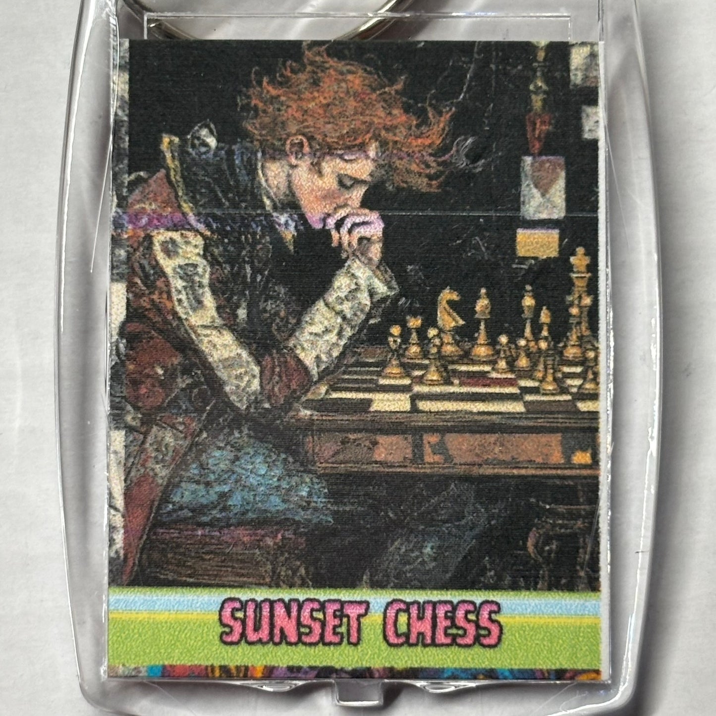Stuck Man - Chess  Photo Keychain