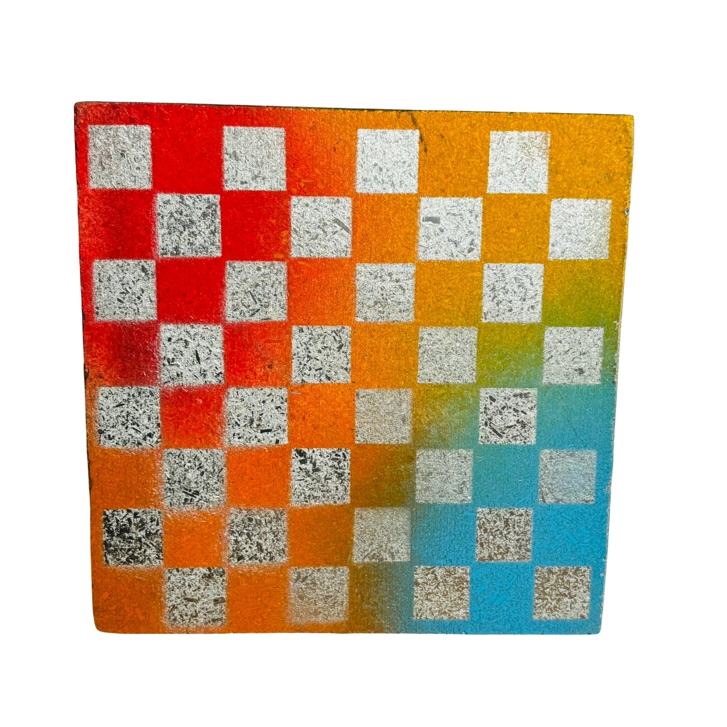 Chrome Color Smudge - Painted Double Sided Chess Board