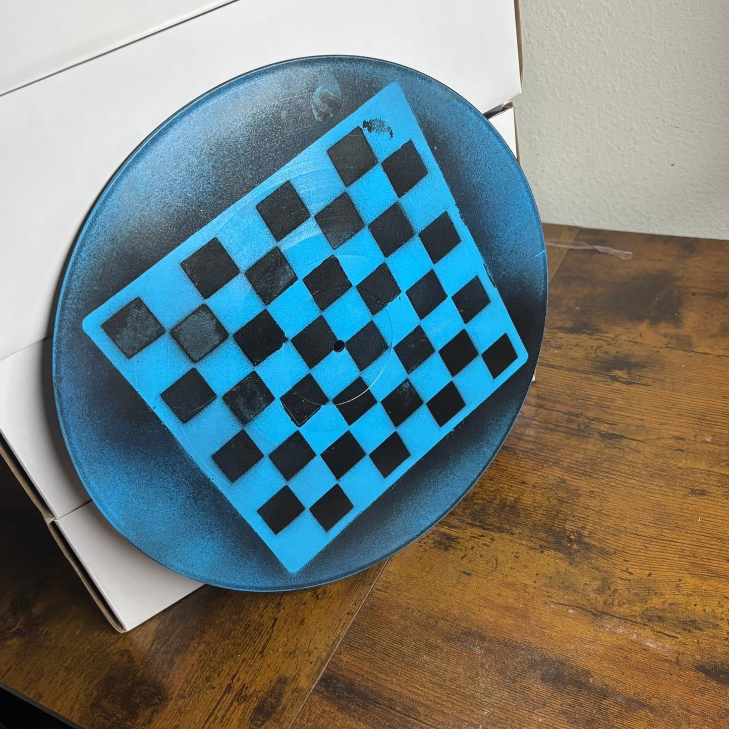 Beautiful Blue - Vinyl Chess Board