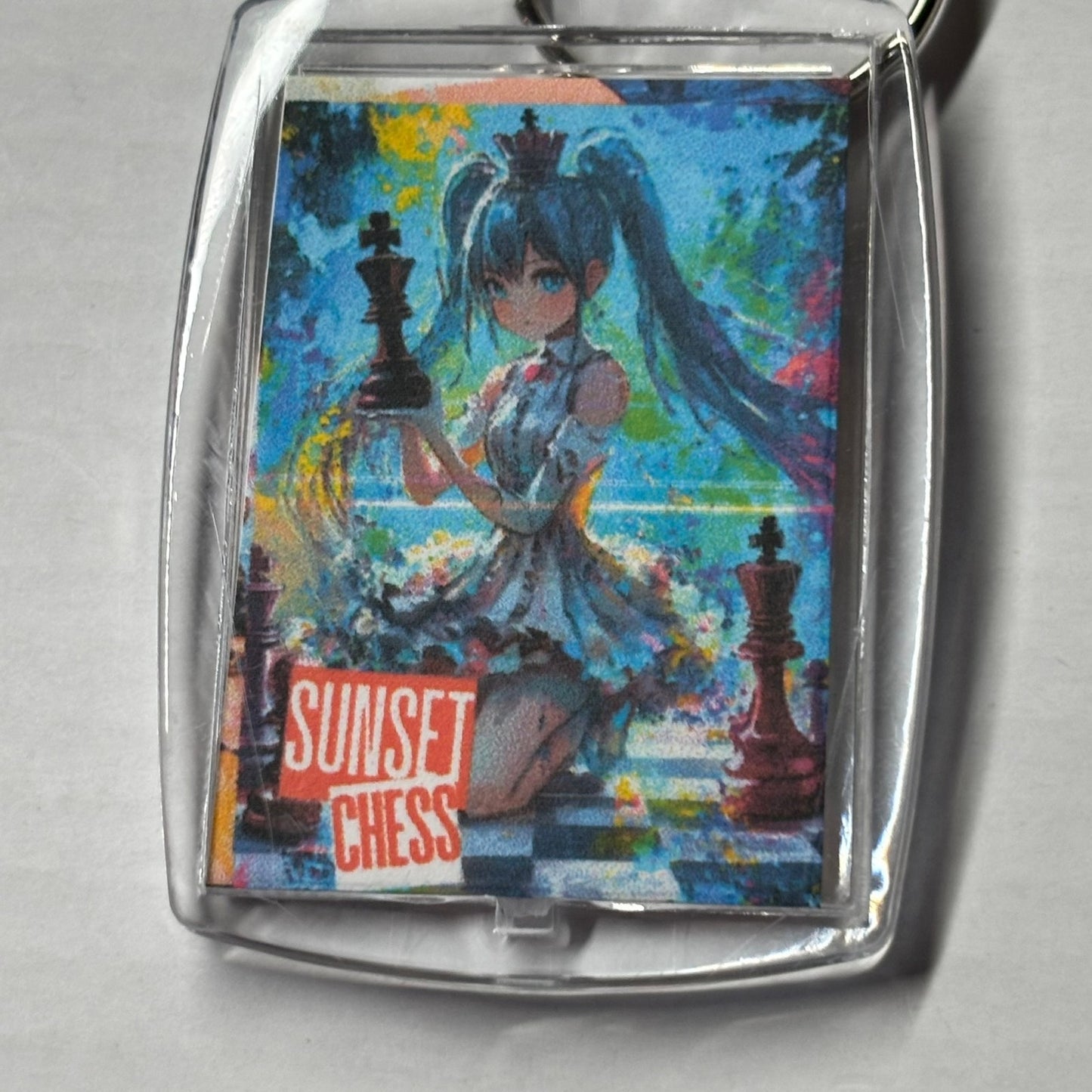 King In Hands - Chess  Photo Keychain