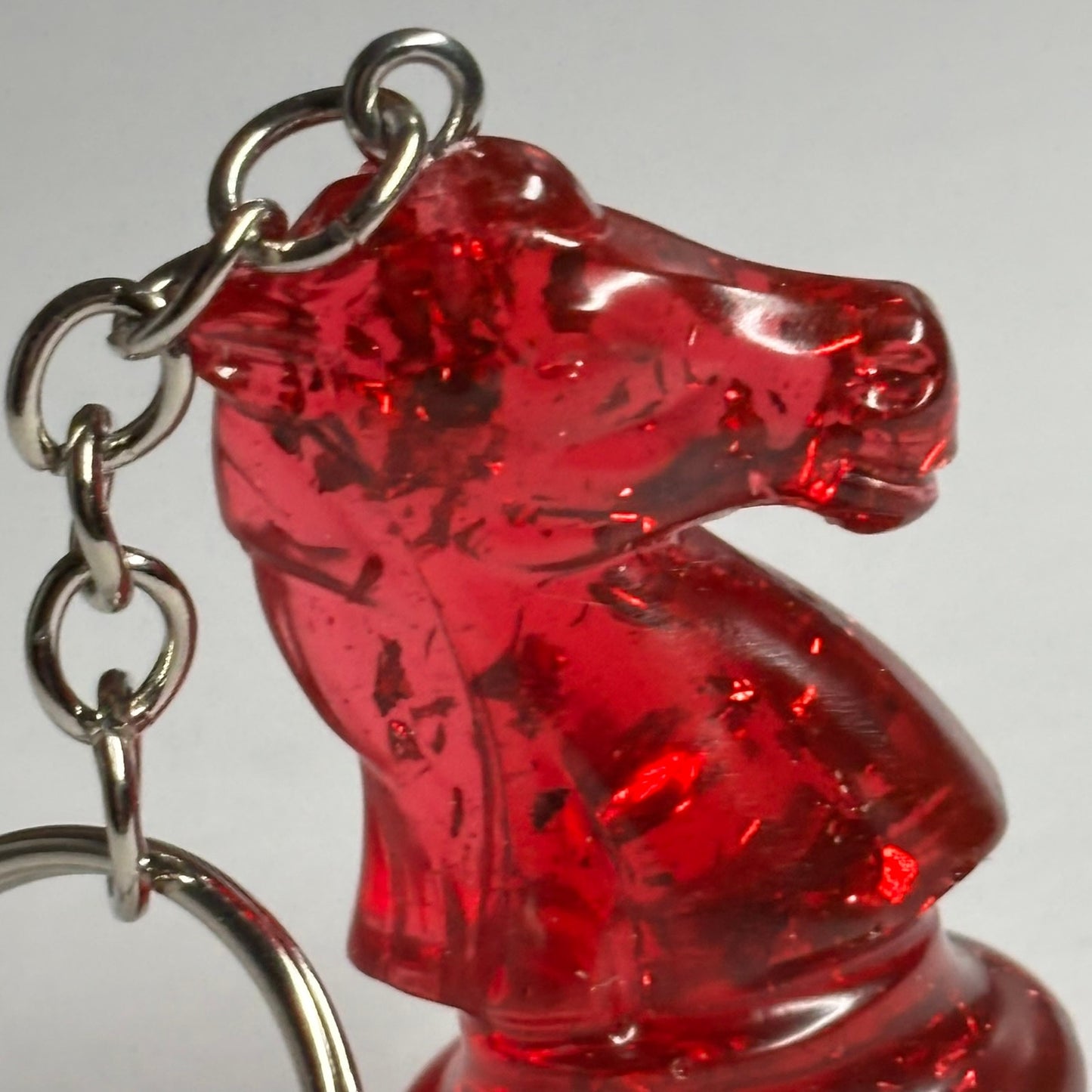 Red Crystal Knight - Handmade Resin Keychain