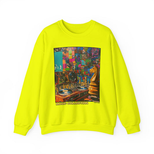 DJ Knight - Neon Green Chess Crewneck Sweater