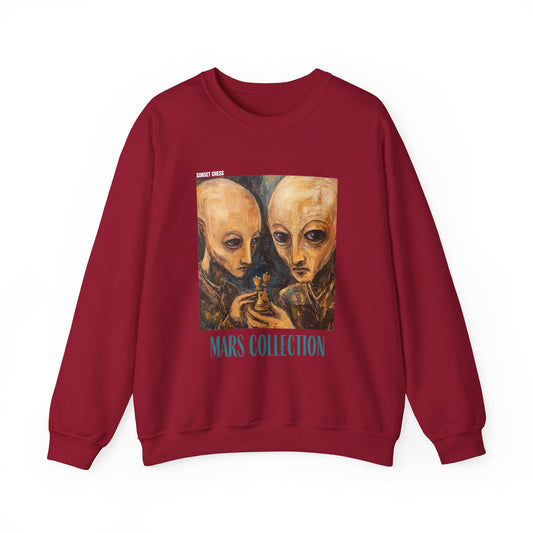 The Mars Sisters - Red Chess Crewneck Sweater