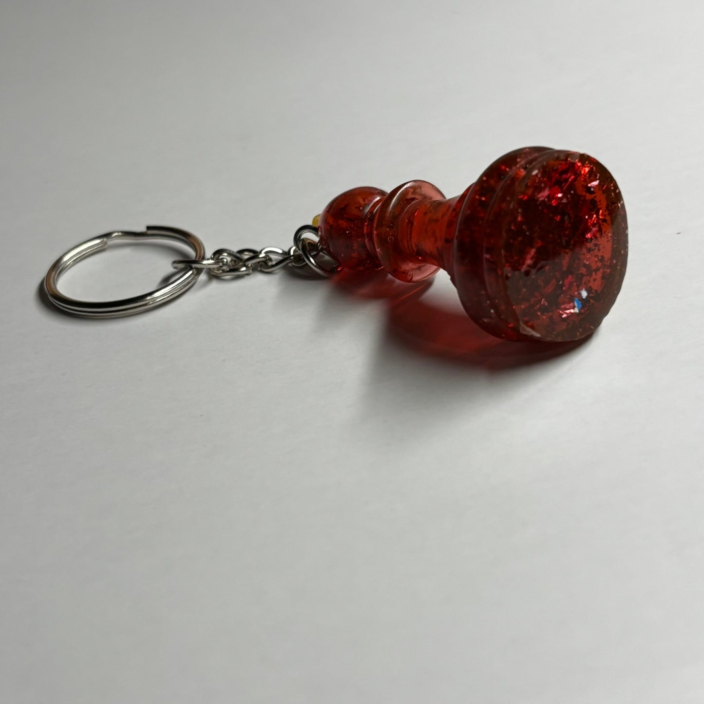 Red Crystal Bishop - Handmade Resin Keychain