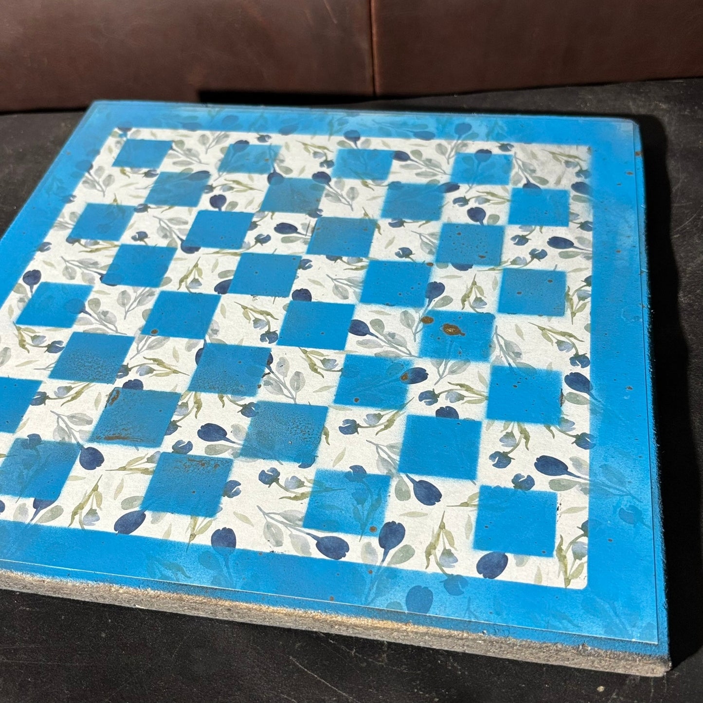 Silver Mist Blue - Scrapbook Chess Board