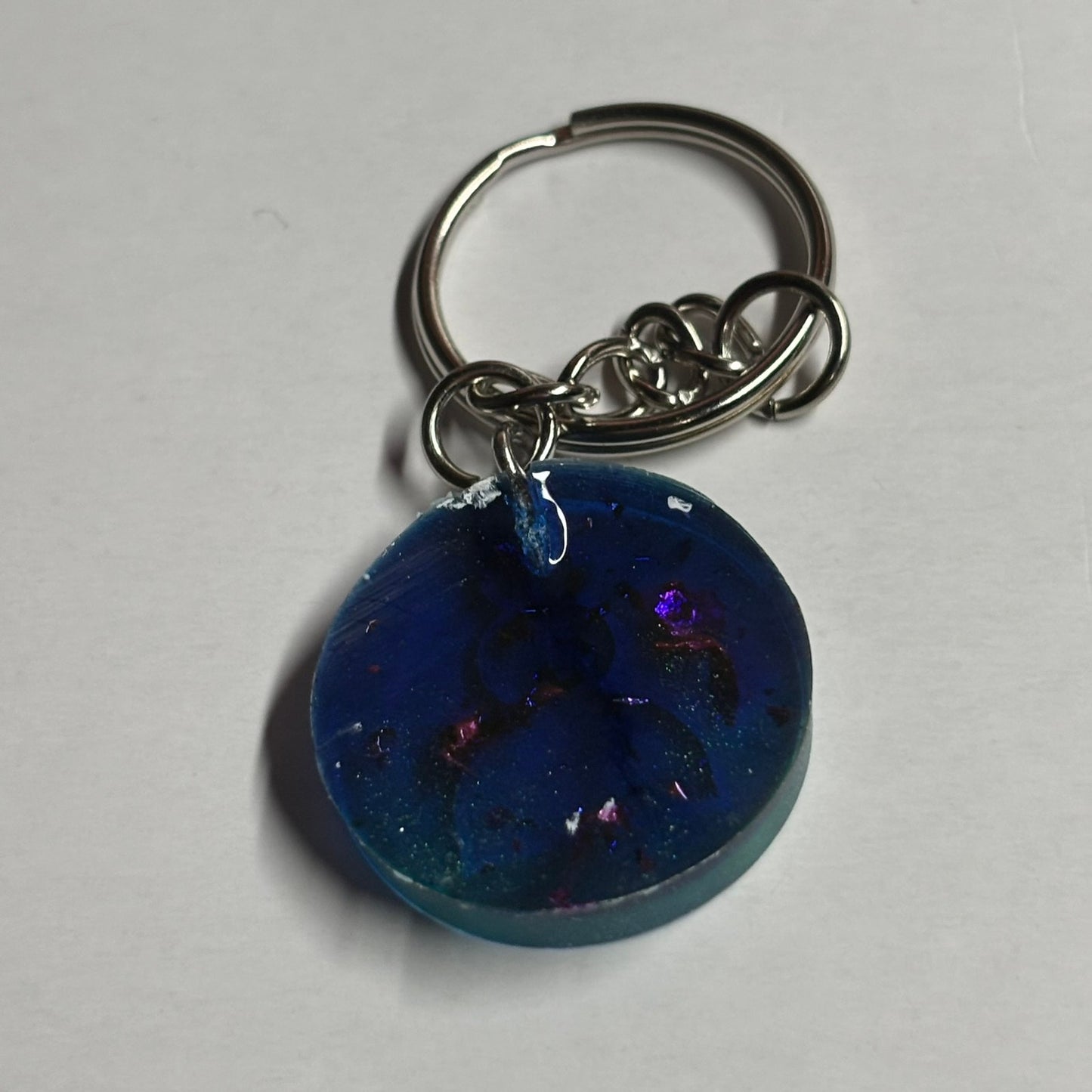 Navy Blue Green Pawn - Handmade Resin Keychain - Flat Edition