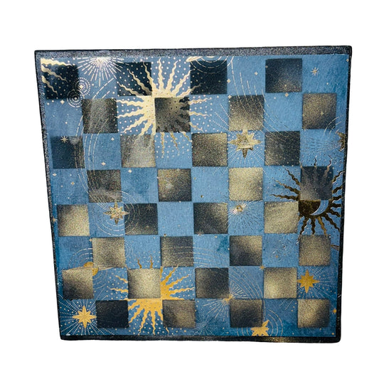 Sunset Vintage Blue - Scrapbook Chess Board