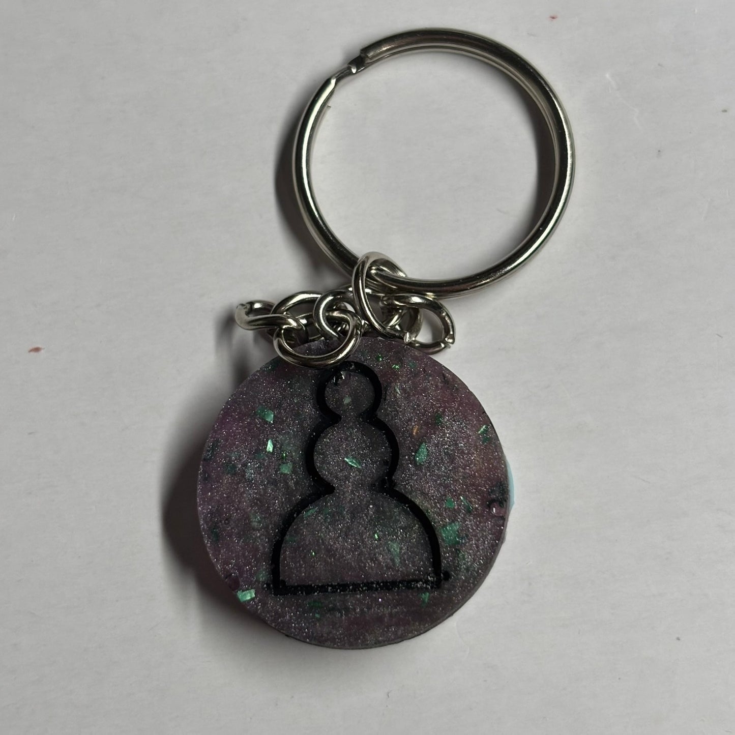Cosmic Purple Pawn - Handmade Resin Keychain