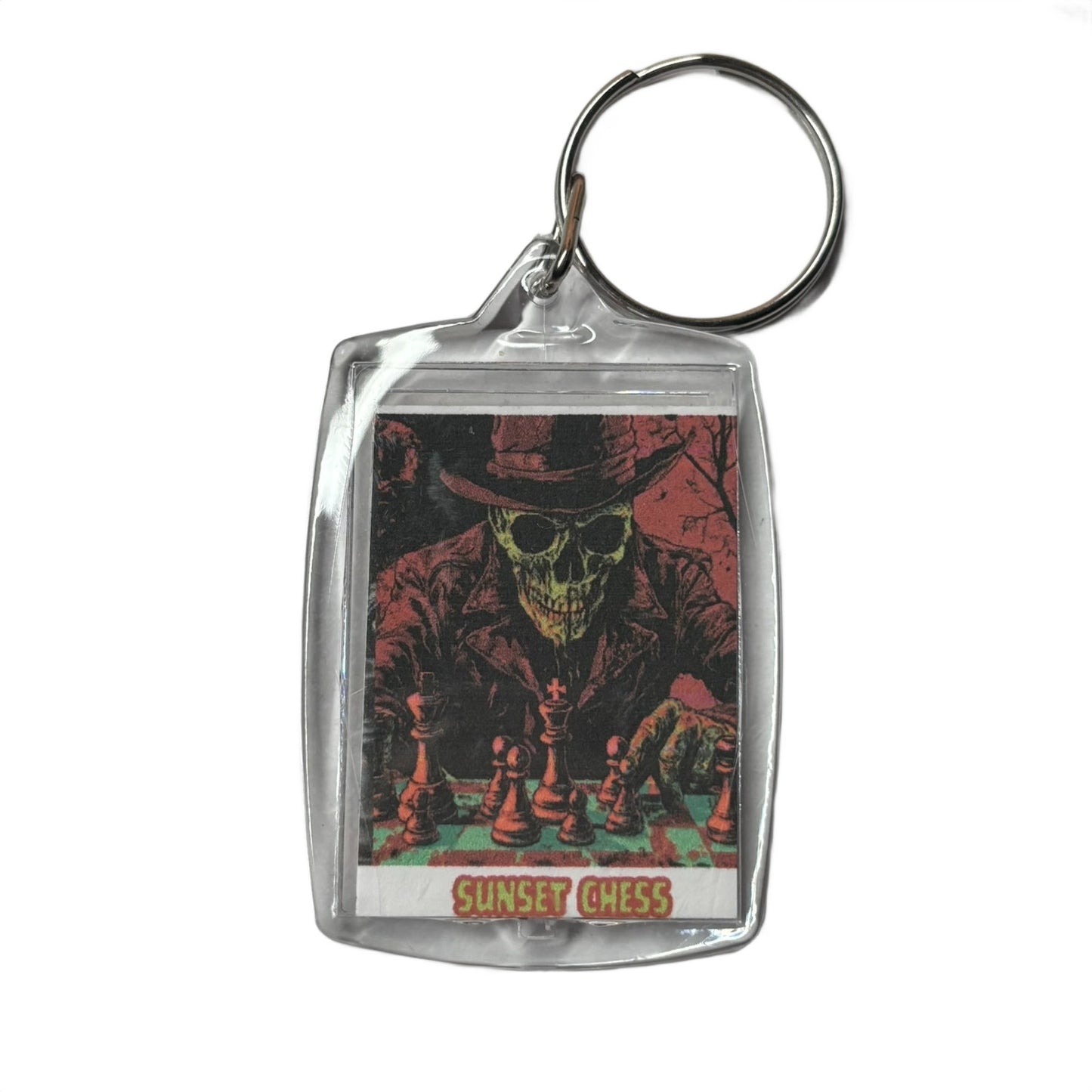 Skeleton Cowboy - Chess  Photo Keychain