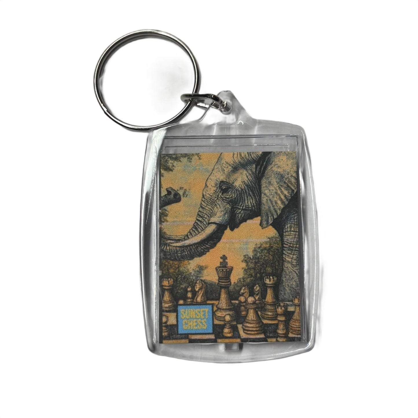 Elephant - Chess  Photo Keychain