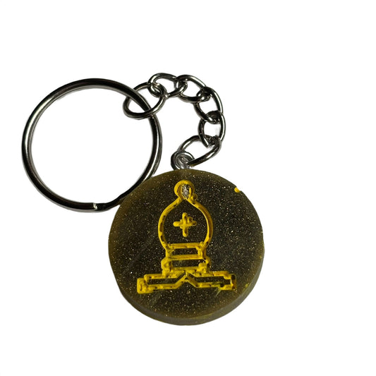 Swamp Yellow Bishop - Handmade Resin Keychain - Flat Edition