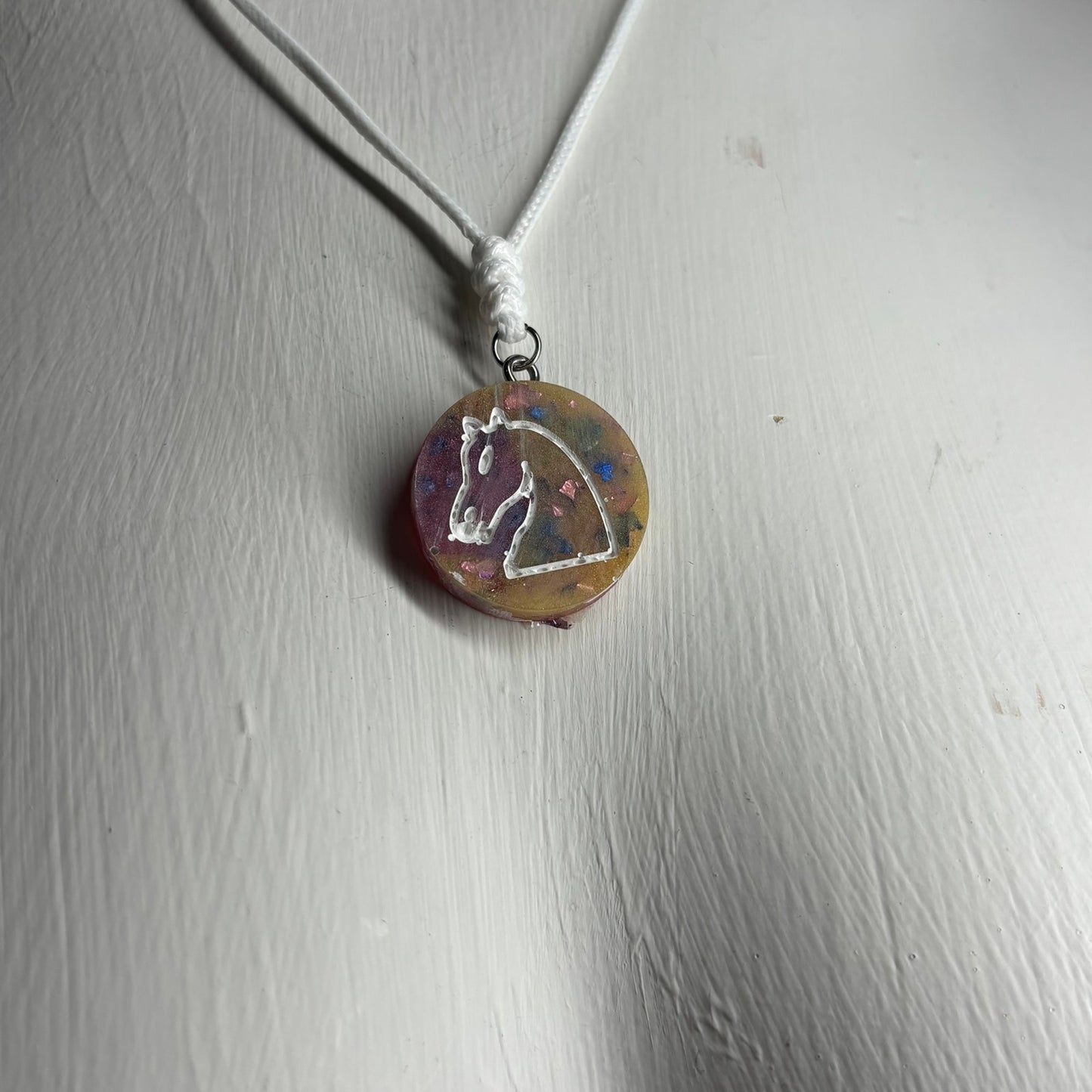 Blender Mix Knight - Handmade Resin Chess Necklace