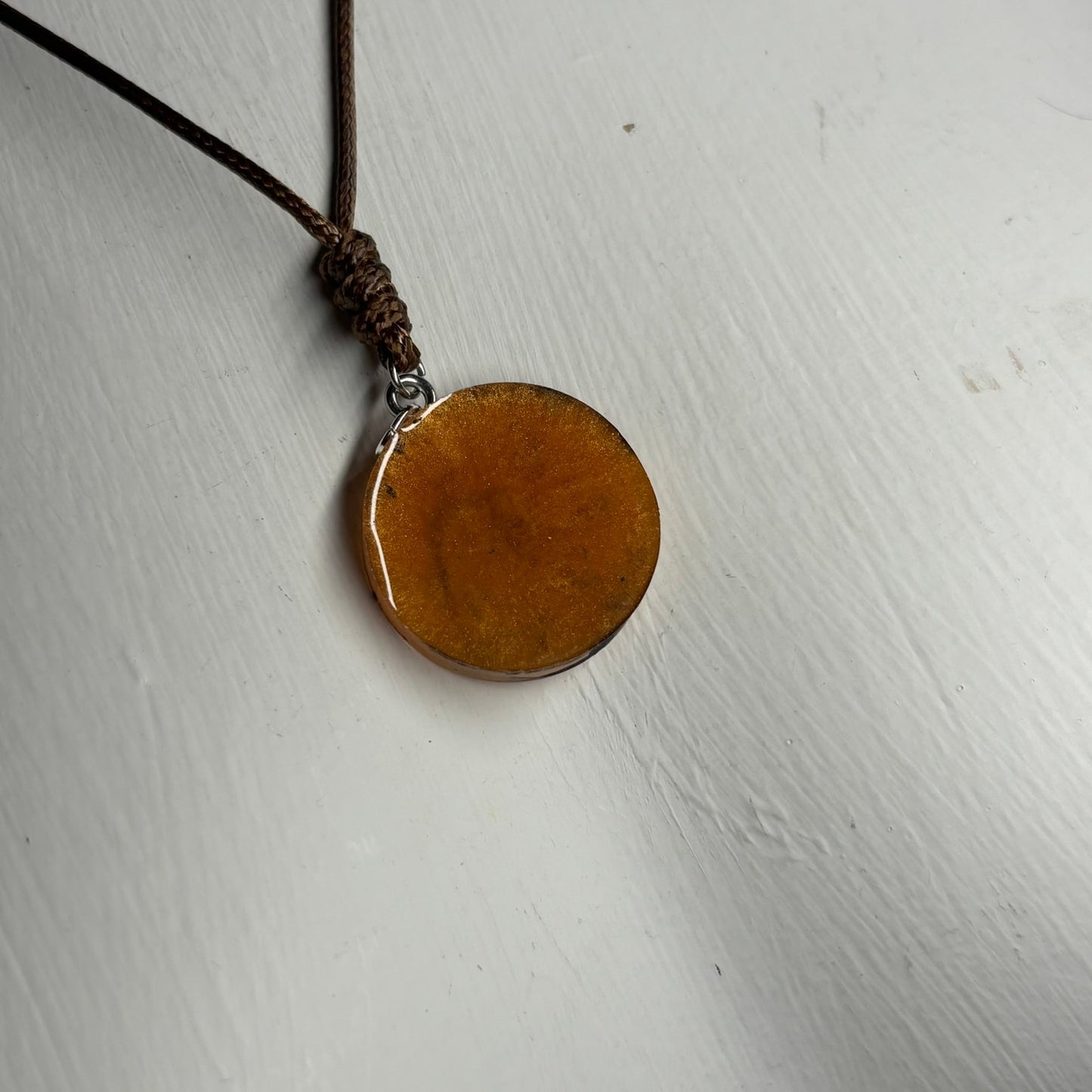 Orange Knight - Handmade Resin Chess Necklace