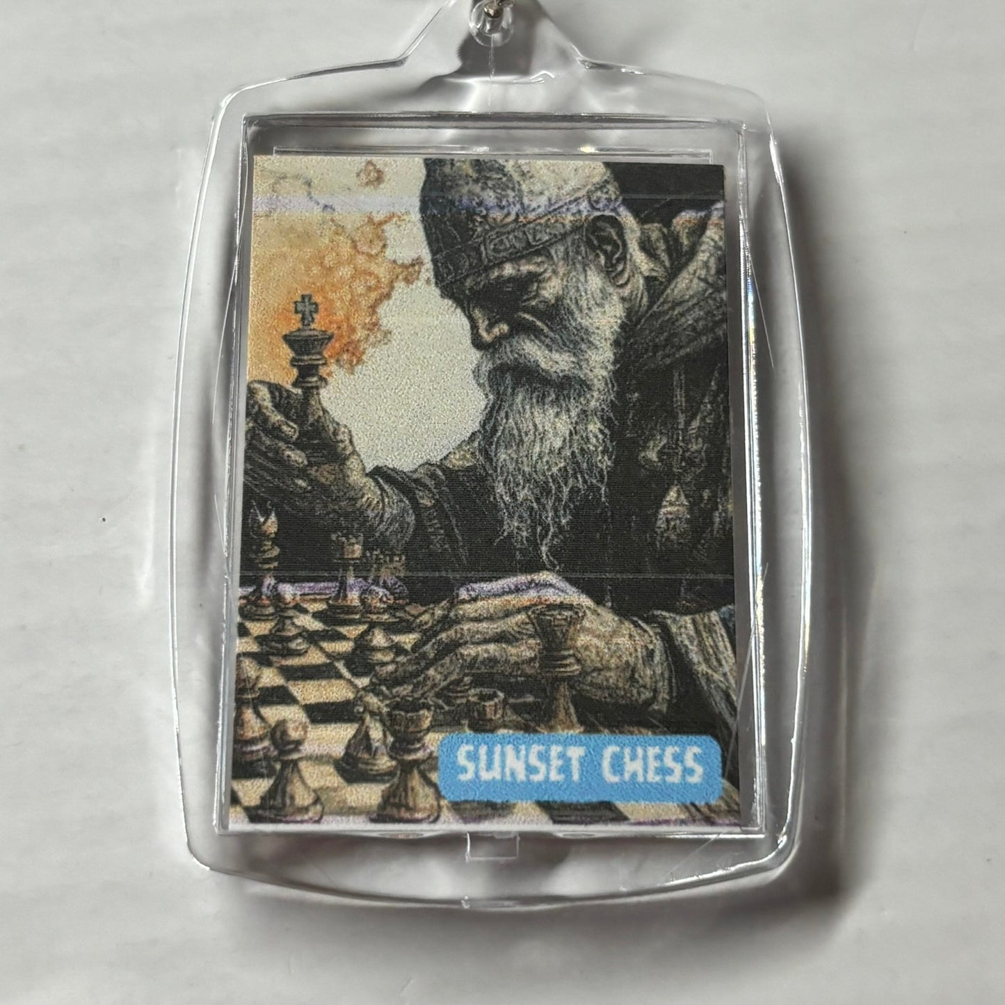The Old Man - Chess  Photo Keychain