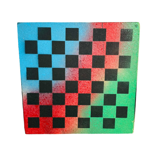 Rainbow Mix - Painted Double Sided Chess Board