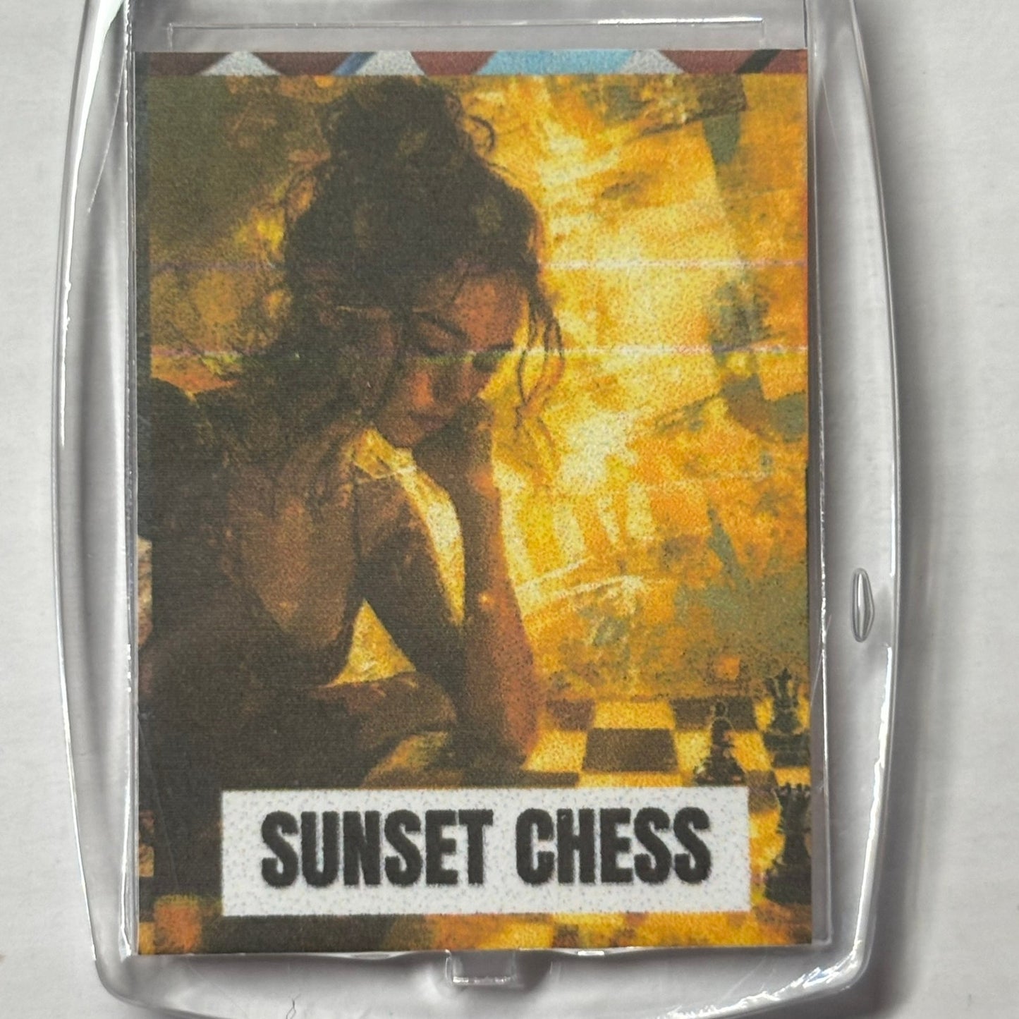 Lovely Woman - Chess  Photo Keychain