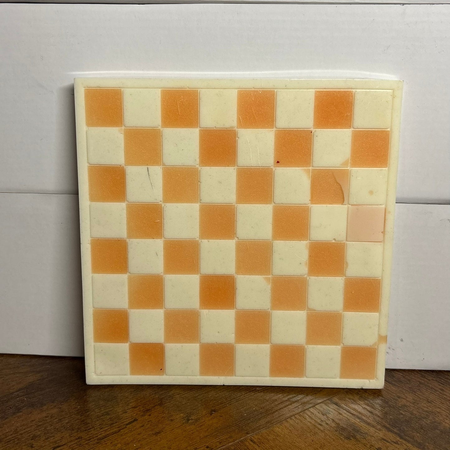 Orange & White - Resin Chess Board