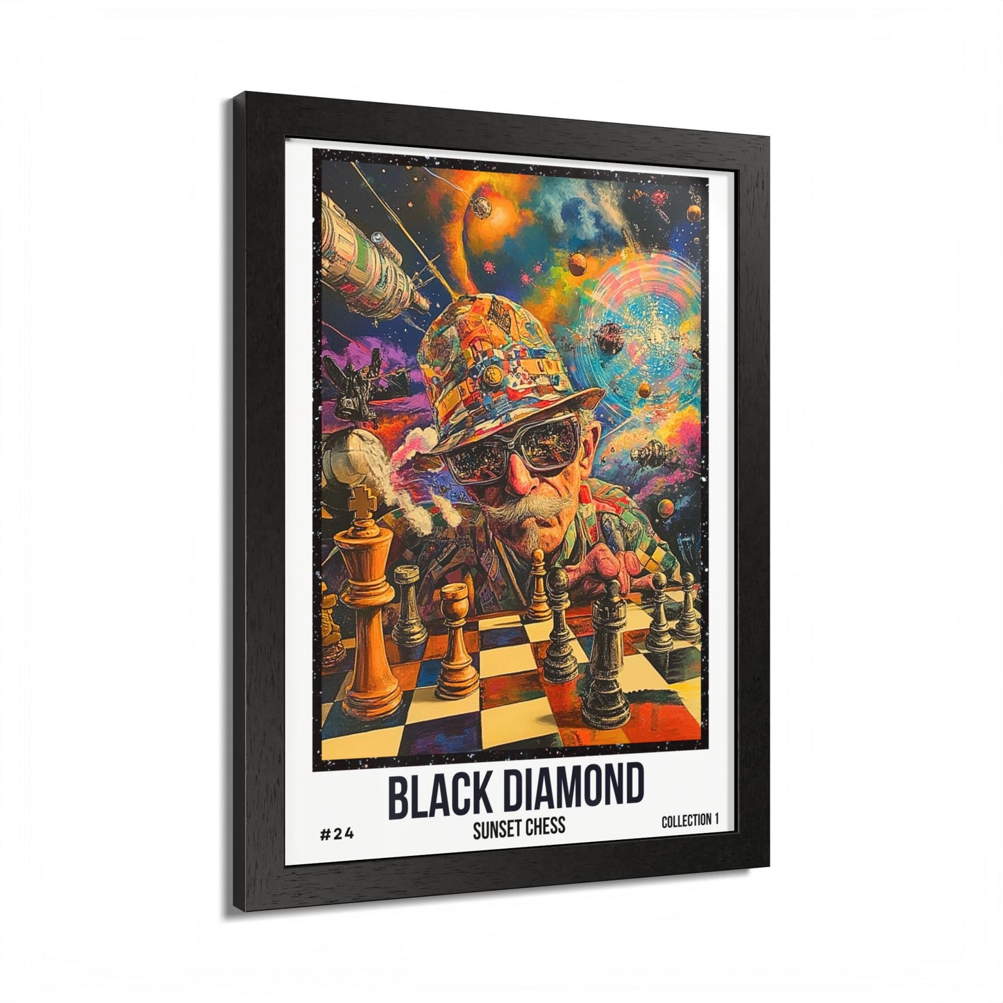 Black Diamond - Collection 1 Card #24 - Sunset Card Poster Framed 12"x16"