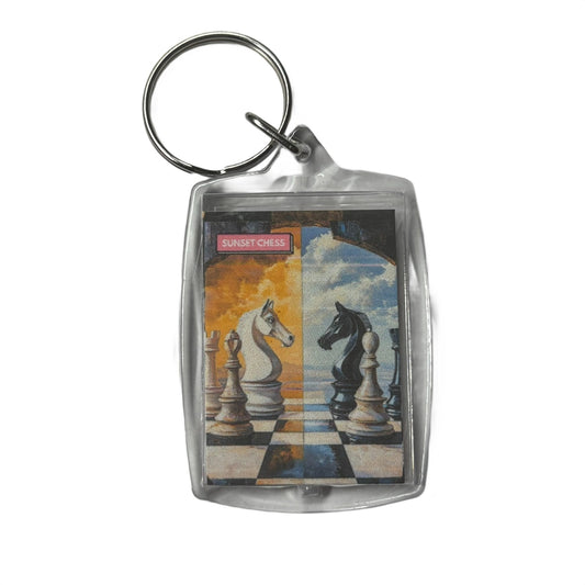 Cold Hot - Chess  Photo Keychain